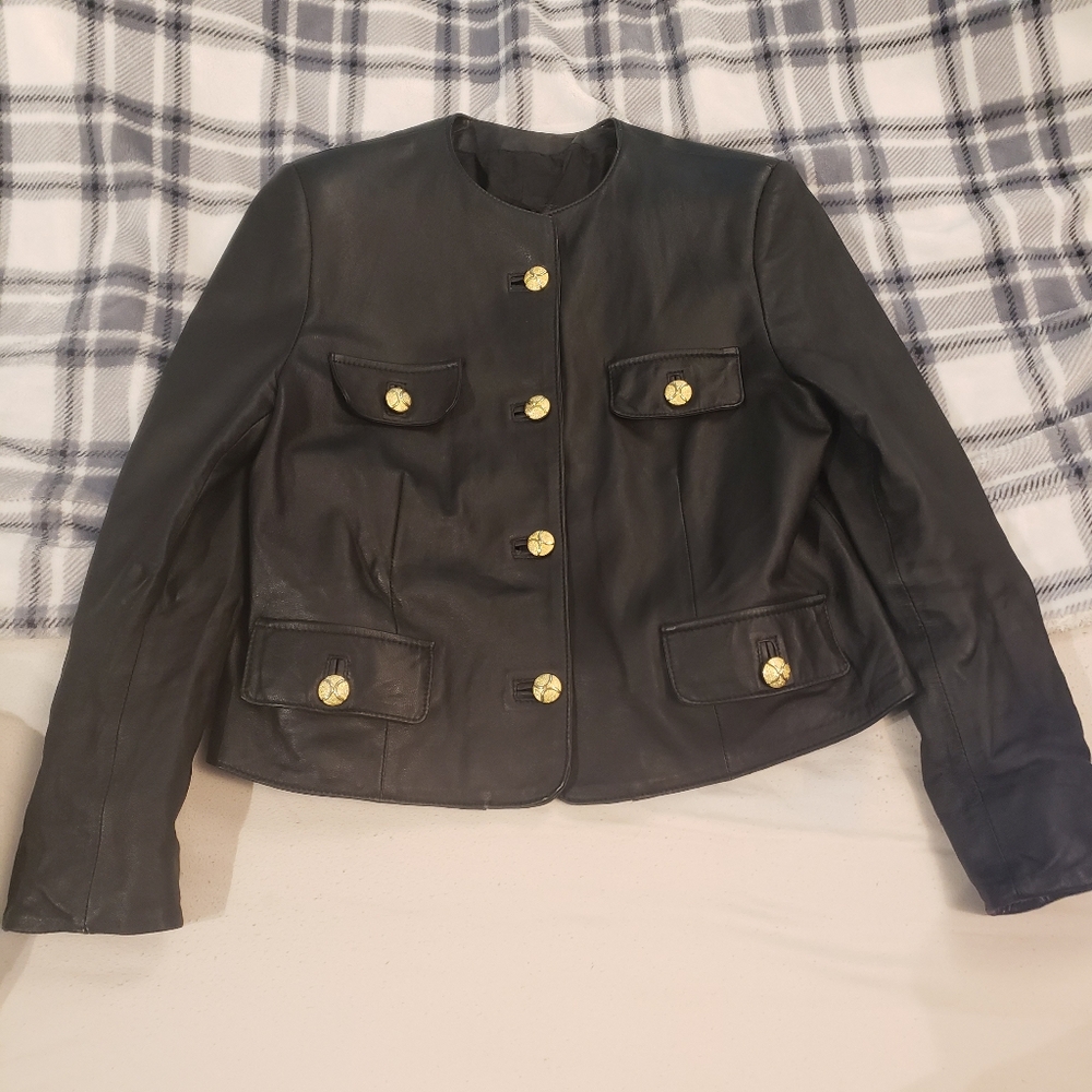 Leather blazer